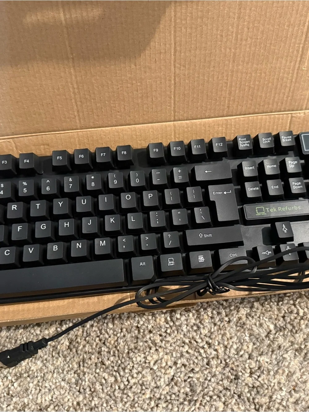 Black Wired Mechanical Keyboard - Full Size